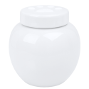 Custom Ceramic Dog Urn – Personalised Pet Cremation Urn for Ashes with Name, Dates & Minimalist Dog Illustration