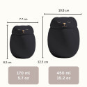 Personalised Ceramic Dog Urn with Sleeping Pet Lid – Pet Cremation Urn for Ashes with Name & Dates