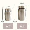 Personalised Dog Urn with Full Pet Portrait – Engraved Stainless Steel Memorial Urn with Name & Dates
