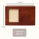 Personalised Wooden Dog Urn Box with Photo – Engraved Memorial Box for Ashes with Name, Dates & Tribute