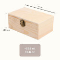 Personalised Light Wood Dog Urn with Photo – Custom Memorial Box with Name & Dates