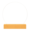 Personalised Dog Memorial Light with Heart Photo – Round LED Pet Tribute Lamp with Engraved Name & Dates on Acrylic Plaque