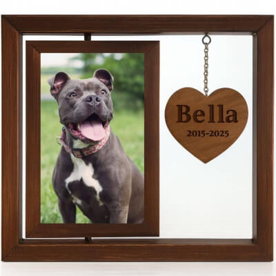 Personalised Wooden Dog Memorial Photo Frame –...