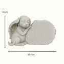Personalised Dog Angel Memorial Headstone with Name & Dates – Weatherproof Resin Grave Marker for Garden Display